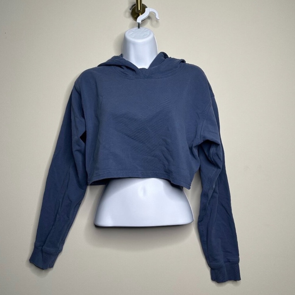 lululemon Blue Cropped Hoodie